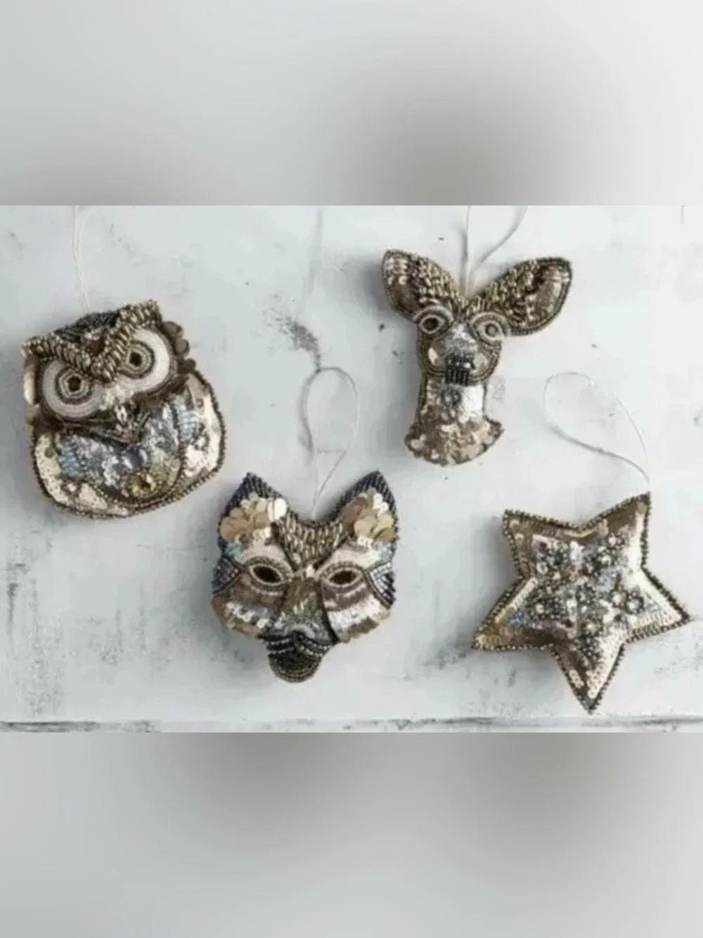 Pottery Barn Beaded Star Ornament